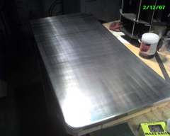 upper platen surface drilled and polished